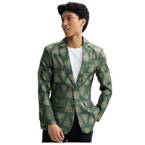 Suitmeister Holiday Snowflake Tree Blazer- Size Large